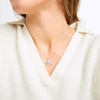 Thumbnail Image 3 of Diamond Turtle Necklace 1/5 ct tw Sterling Silver 18&quot;