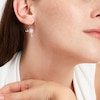 Thumbnail Image 4 of Diamond Palm Tree & Moon Dangle Earrings 1/10 ct tw Sterling Silver & 10K Yellow Gold