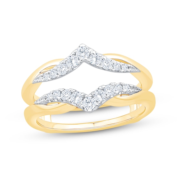 Now + Forever Diamond Enhancer Ring 3/8 ct tw 14K Two-Tone Gold