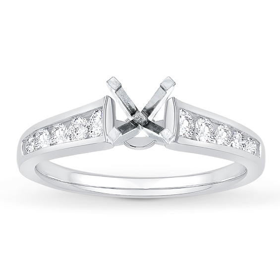 Now + Forever Diamond Engagement Ring Setting 1/2 ct tw 14K White Gold