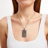 Thumbnail Image 5 of Rectangular Dragon Necklace Oxidized Stainless Steel 24&quot;