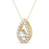 Thumbnail Image 2 of THE LEO Diamond Teardrop Frame Necklace 1/2 ct tw 14K Yellow Gold 19&quot;