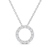 Thumbnail Image 0 of THE LEO Diamond Open Circle Necklace 1/2 ct tw 14K White Gold 19"