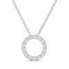 Thumbnail Image 1 of THE LEO Diamond Open Circle Necklace 1/2 ct tw 14K White Gold 19&quot;