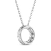 Thumbnail Image 2 of THE LEO Diamond Open Circle Necklace 1/2 ct tw 14K White Gold 19"