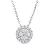 Thumbnail Image 0 of THE LEO Diamond Circle Halo Necklace 1/3 ct tw 14K White Gold 19"