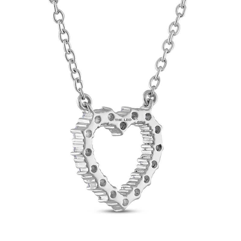 Main Image 3 of THE LEO Diamond Open Heart Necklace 1/2 ct tw 14K White Gold 19&quot;
