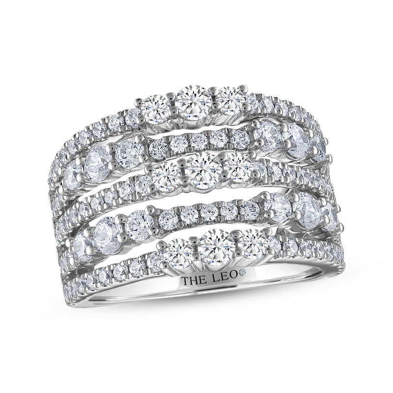 Main Image 1 of THE LEO Diamond Five-Row Ring 2-14 ct tw 14K White Gold