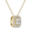 Thumbnail Image 2 of THE LEO Diamond Cushion-Shaped Halo Necklace 1/3 ct tw 14K Yellow Gold 19"