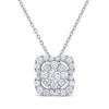 Thumbnail Image 1 of THE LEO Diamond Flower Necklace 3/4 ct tw 14K White Gold 19&quot;