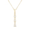 Thumbnail Image 1 of Diamond Alternating Size Drop Necklace 1/4 ct tw 10K Yellow Gold 18&quot;