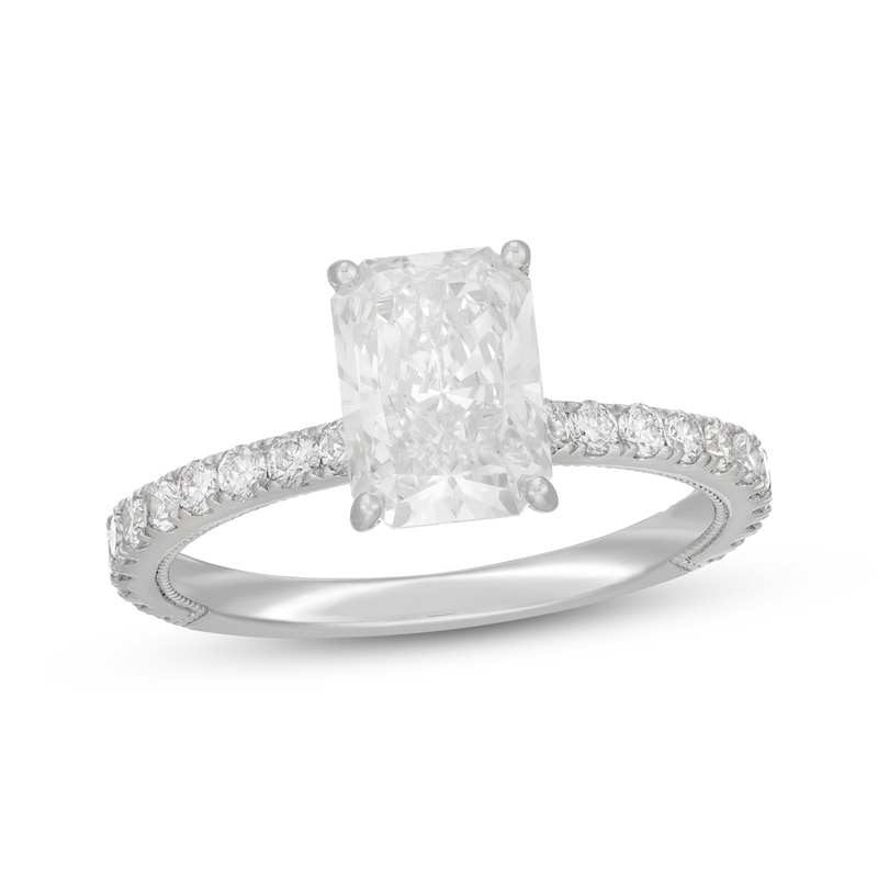 Main Image 1 of Neil Lane Artistry Radiant-Cut Lab-Grown Diamond Engagement Ring 2-1/2 ct tw 14K White Gold