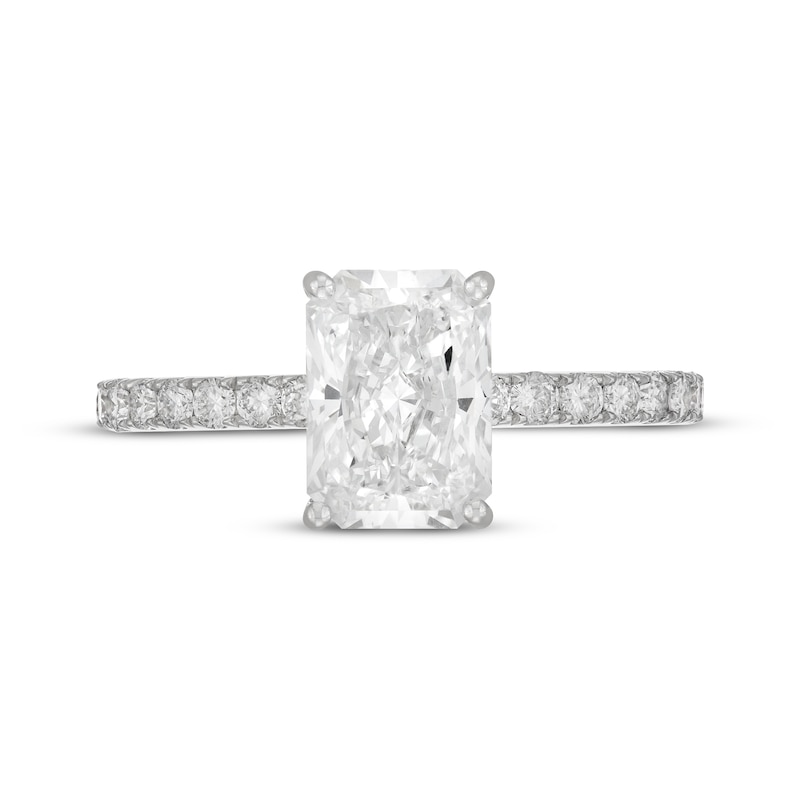 Main Image 3 of Neil Lane Artistry Radiant-Cut Lab-Grown Diamond Engagement Ring 2-1/2 ct tw 14K White Gold