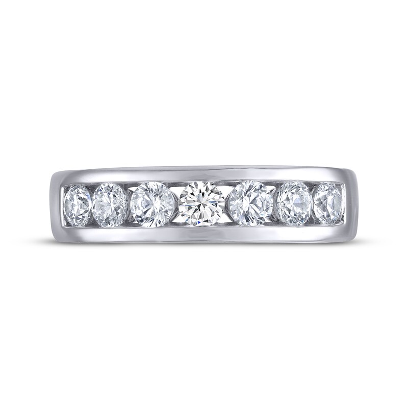 Main Image 3 of Men's THE LEO Legacy Lab-Grown Diamond Wedding Band 1 ct tw 14K White Gold