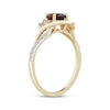 Thumbnail Image 1 of Pear-Shaped Garnet & Diamond Ring 1/20 ct tw 10K Yellow Gold