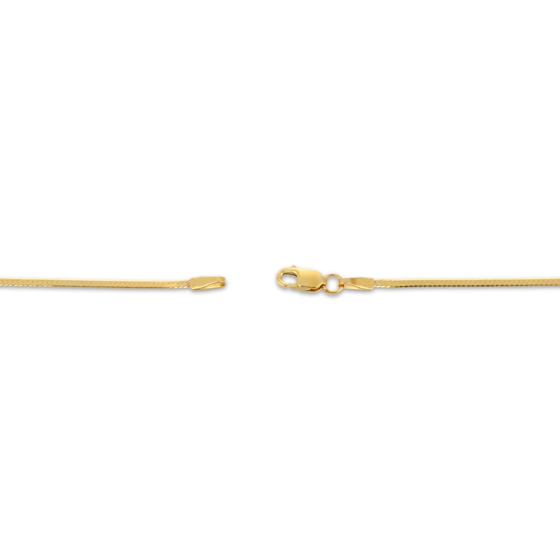 Main Image 3 of Herringbone Chain Necklace 1.5mm Solid 14K Yellow Gold 18&quot;