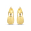 Thumbnail Image 2 of Hollow Oval Puffed Hoop Earrings 14K Yellow Gold