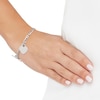 Thumbnail Image 3 of Solid Curb Chain Bracelet with Heart Charm Sterling Silver 7.5&quot;