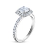 Thumbnail Image 1 of Certified Round-Cut Diamond Halo Engagement Ring 1-5/8 ct tw Platinum
