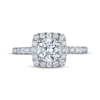 Thumbnail Image 2 of Certified Round-Cut Diamond Halo Engagement Ring 1-5/8 ct tw Platinum