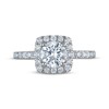 Thumbnail Image 2 of Certified Round-Cut Diamond Halo Engagement Ring 1-5/8 ct tw Platinum