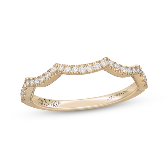 Neil Lane Artistry Lab-Grown Diamond Contour Wedding Band 1/ ct tw 14K Yellow Gold