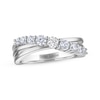 Thumbnail Image 1 of THE LEO Diamond Graduated Crossover Ring 5/8 ct tw 14K White Gold