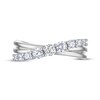 Thumbnail Image 3 of THE LEO Diamond Graduated Crossover Ring 5/8 ct tw 14K White Gold