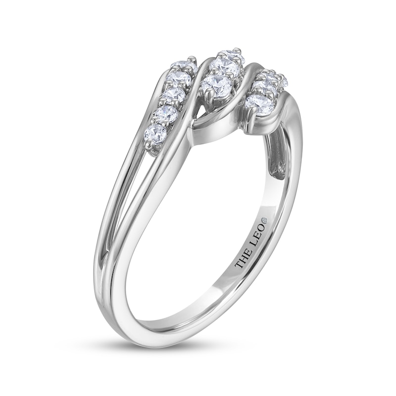 Main Image 2 of THE LEO Diamond Three-Row Swirl Ring 1/3 ct tw 14K White Gold