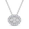 Thumbnail Image 1 of THE LEO Diamond Multi-Stone Oval Necklace 1/3 ct tw 14K White Gold 19&quot;