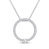 Thumbnail Image 1 of THE LEO Diamond Open Circle Necklace 3/8 ct tw 14K White Gold 19&quot;