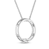 Thumbnail Image 3 of THE LEO Diamond Open Circle Necklace 3/8 ct tw 14K White Gold 19&quot;