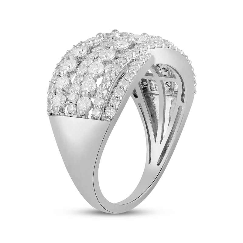 Main Image 2 of KAY Lab-Grown Diamonds Multi-Row Crossover Ring 1 ct tw 10K White Gold