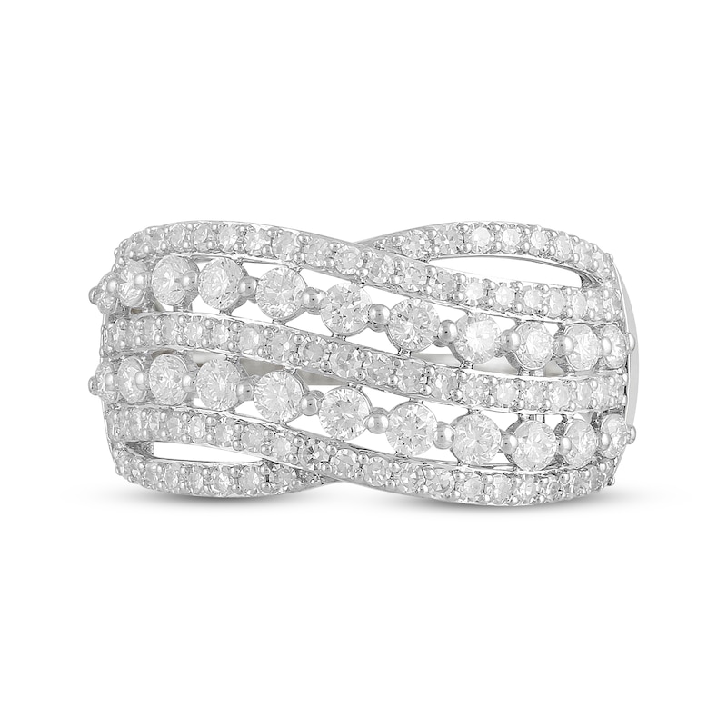 Main Image 3 of KAY Lab-Grown Diamonds Multi-Row Crossover Ring 1 ct tw 10K White Gold