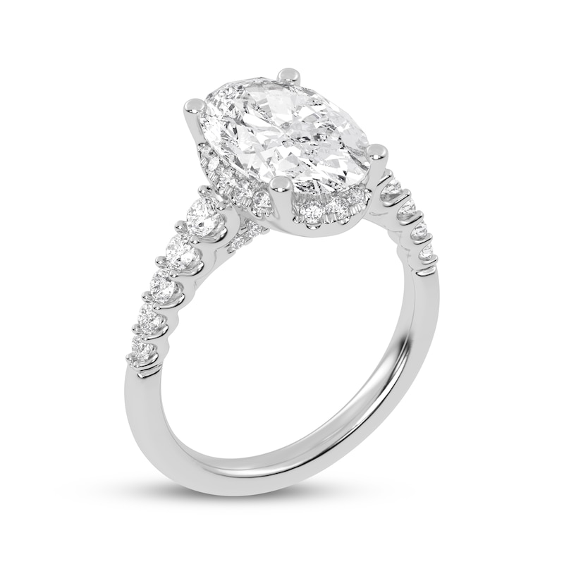Main Image 2 of Now + Forever Lab-Grown Diamonds Oval-Cut Engagement Ring 3-1/2 ct tw 14K White Gold