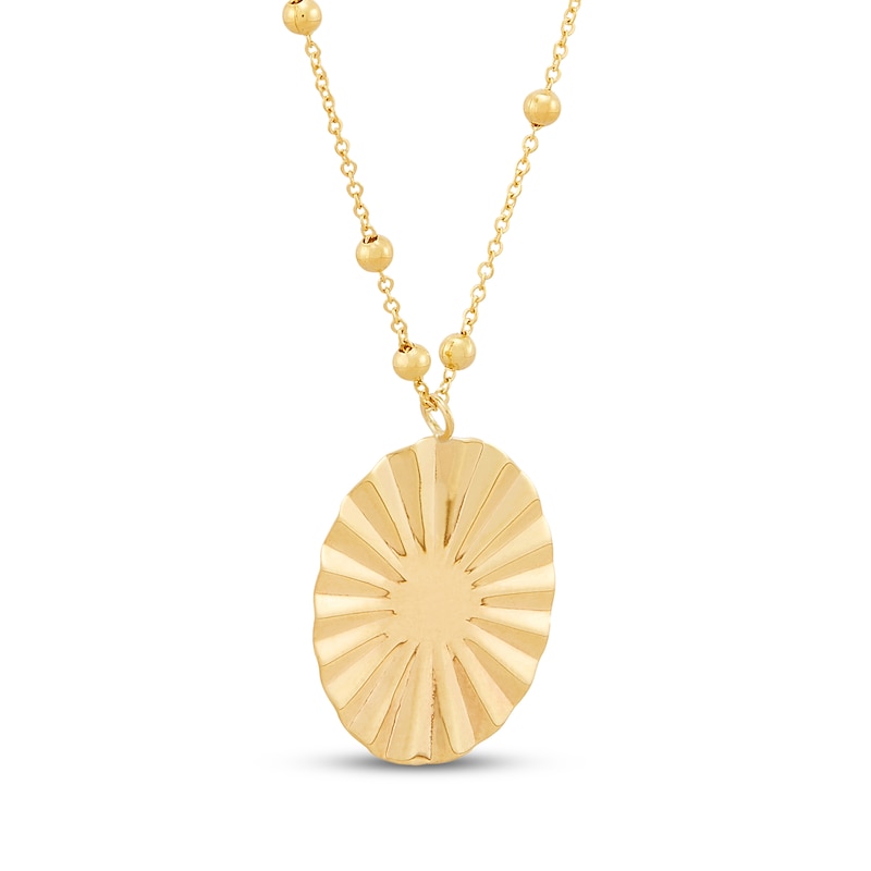 Main Image 3 of Diamond-Cut Virgin Mary Medallion Necklace 14K Yellow Gold 18&quot;