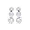 Thumbnail Image 2 of Memories, Moments, Magic Diamond Three-Stone Drop Earrings 1/2 ct tw 10K White Gold