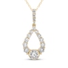 Thumbnail Image 1 of Milestones Diamond Teardrop Necklace 1/2 ct tw 10K Yellow Gold 18&quot;