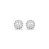 Thumbnail Image 2 of THE LEO Diamond Halo Stud Earrings 1 ct tw 14K White Gold
