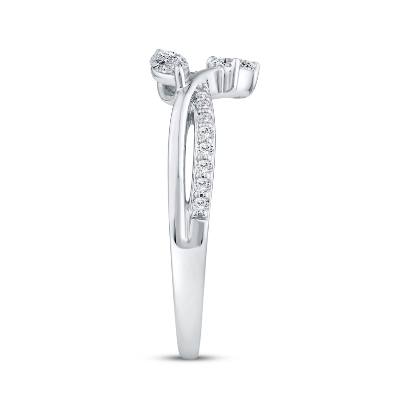 Main Image 2 of KAY Lab-Grown Diamonds Oval & Marquise-Cut Fashion Ring 3/8 ct tw 10K White Gold