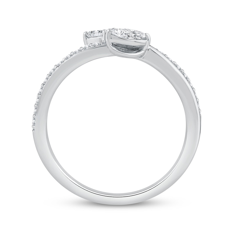 Main Image 3 of KAY Lab-Grown Diamonds Oval & Marquise-Cut Fashion Ring 3/8 ct tw 10K White Gold