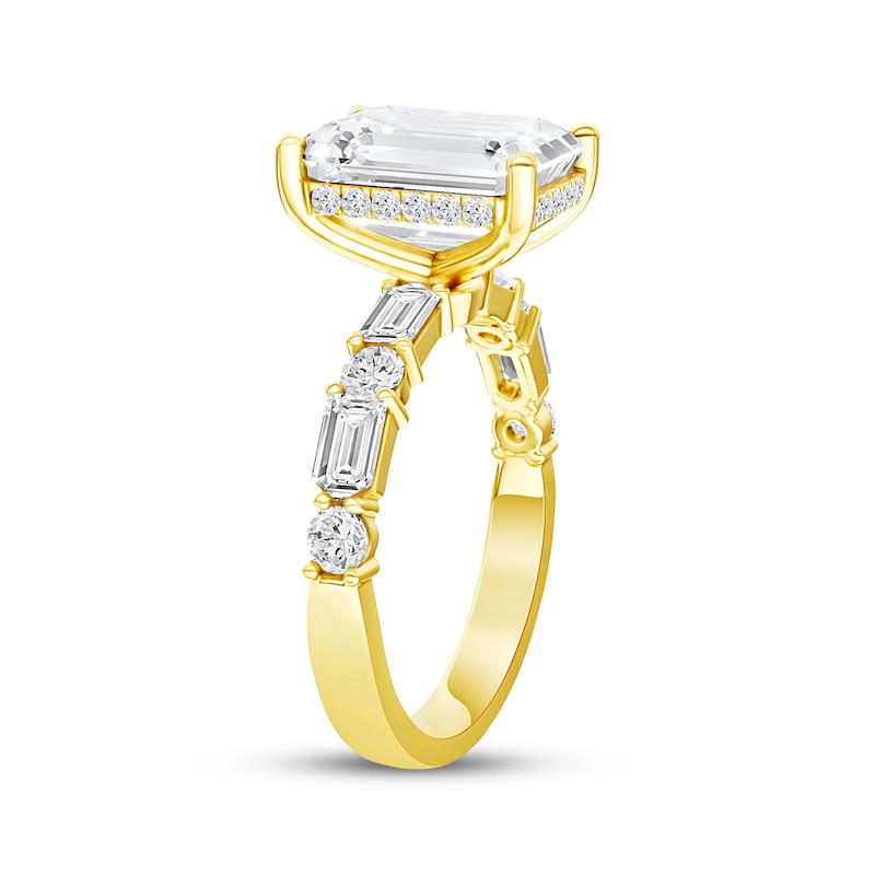 Main Image 2 of Now + Forever Lab-Grown Diamonds Emerald-Cut Engagement Ring 4-7/8 ct tw 14K Yellow Gold