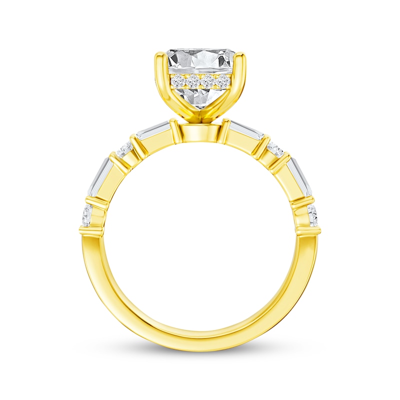 Main Image 3 of Now + Forever Lab-Grown Diamonds Emerald-Cut Engagement Ring 4-7/8 ct tw 14K Yellow Gold
