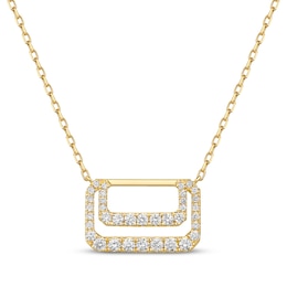 STUDIO BY KAY Diamond Geometric Necklace 3/8 ct tw 10K Yellow Gold 18&quot;