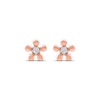 Thumbnail Image 2 of Diamond Solitaire Flower Stud Earrings 1/10 ct tw 10K Rose Gold (I/I2)