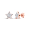 Thumbnail Image 1 of Multi-Diamond Pavé Star Stud Earrings 1/6 ct tw 10K Rose Gold