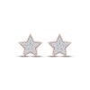 Thumbnail Image 2 of Multi-Diamond Pavé Star Stud Earrings 1/6 ct tw 10K Rose Gold