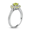 Thumbnail Image 2 of Peridot & Diamond Ring 1/6 ct tw 10K White Gold
