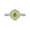 Thumbnail Image 3 of Peridot & Diamond Ring 1/6 ct tw 10K White Gold
