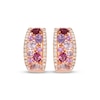 Thumbnail Image 2 of Le Vian Pretty in Pink Multi-Gemstone Hoop Earrings 3/8 ct tw Diamonds 14K Strawberry Gold